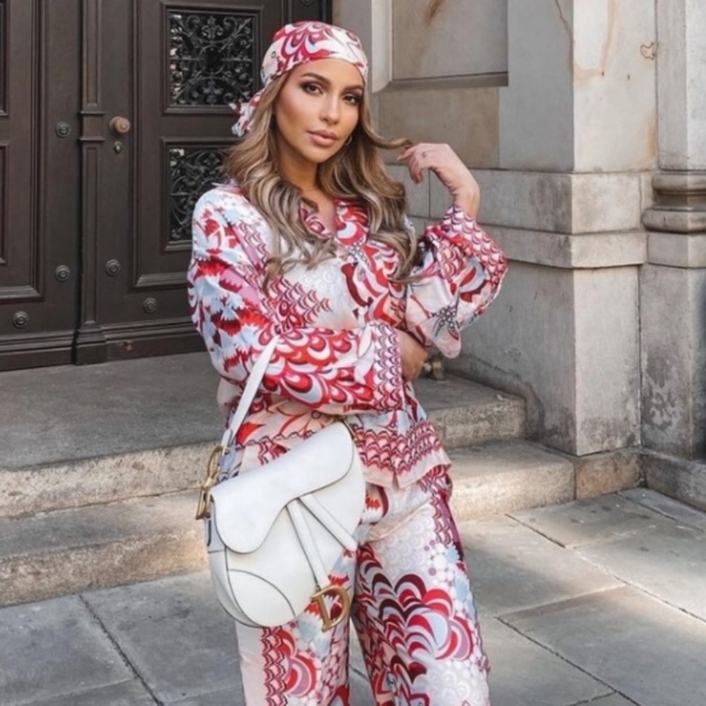 LAST ONE NWT Zara Flowy Patchwork Pants - Picture 3 of 17